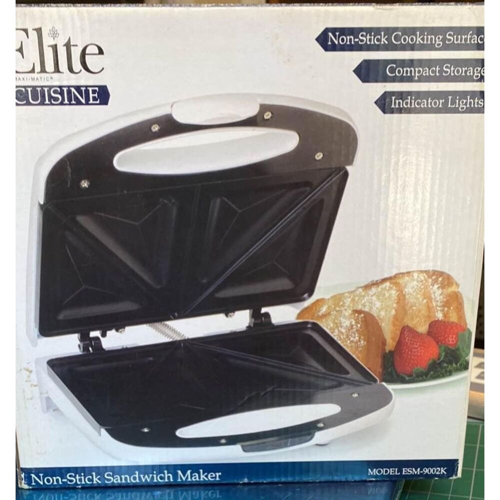 New elite cuisine non stick sandwich maker